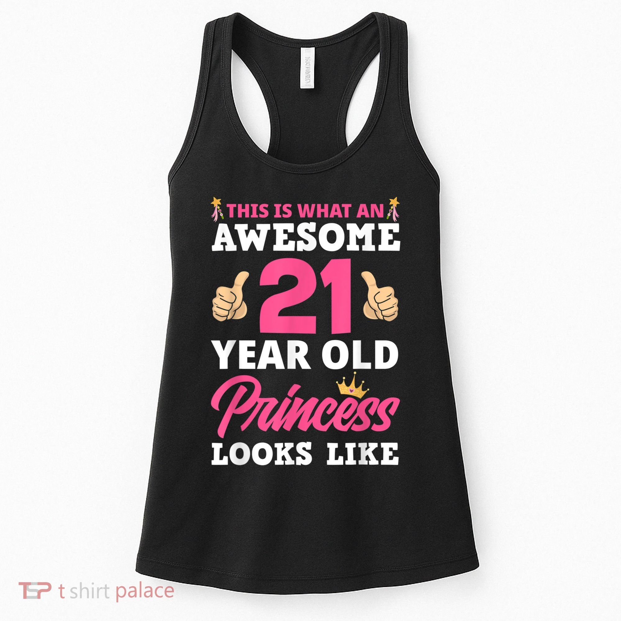 Funny 21st Birthday Women Funny 21 Years Old Birthday Girls Women's Tank Top