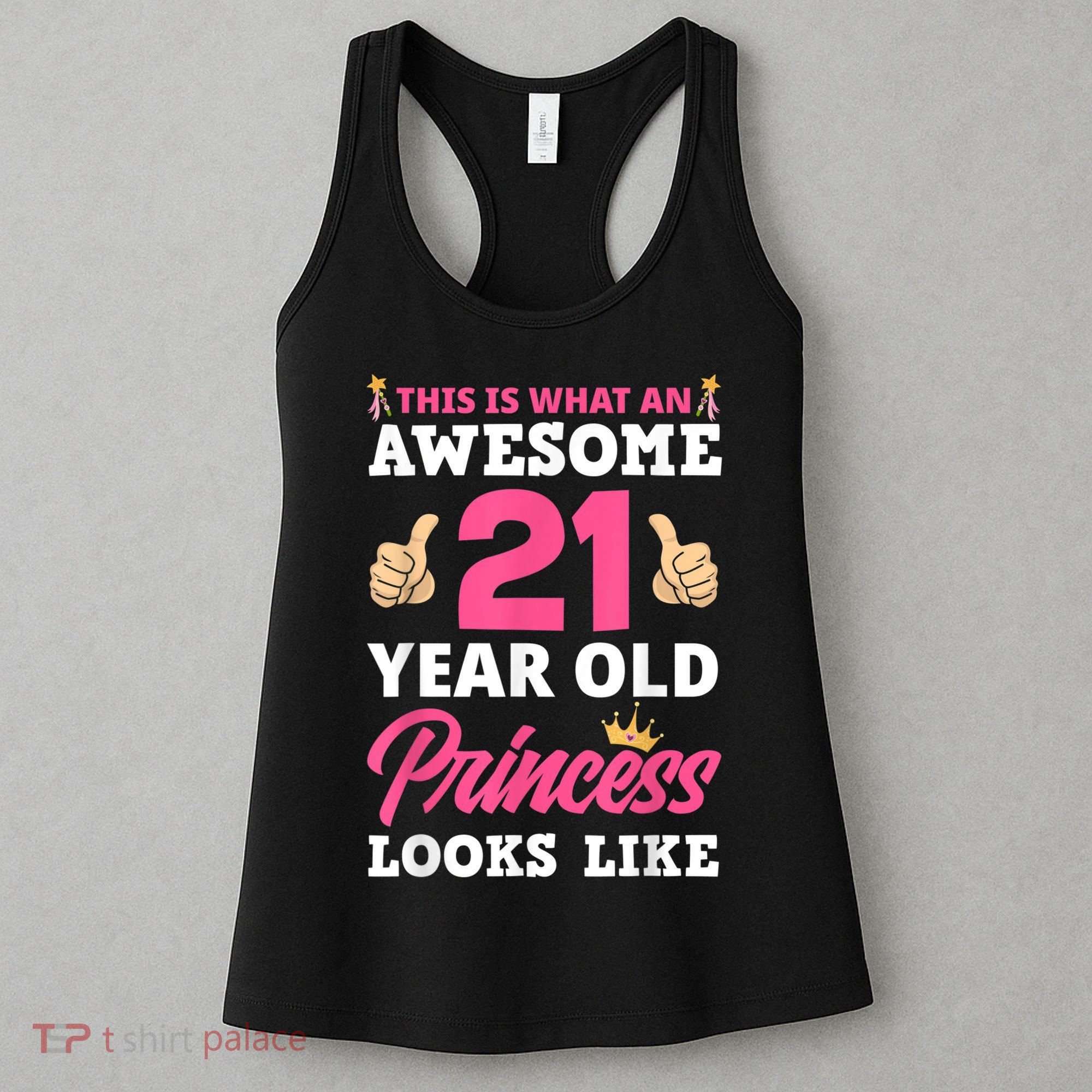 Funny 21st Birthday Women Funny 21 Years Old Birthday Girls Women's Tank Top