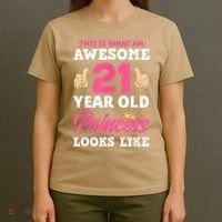 Funny 21st Birthday Women Funny 21 Years Old Birthday Girls T-Shirt thumb 4