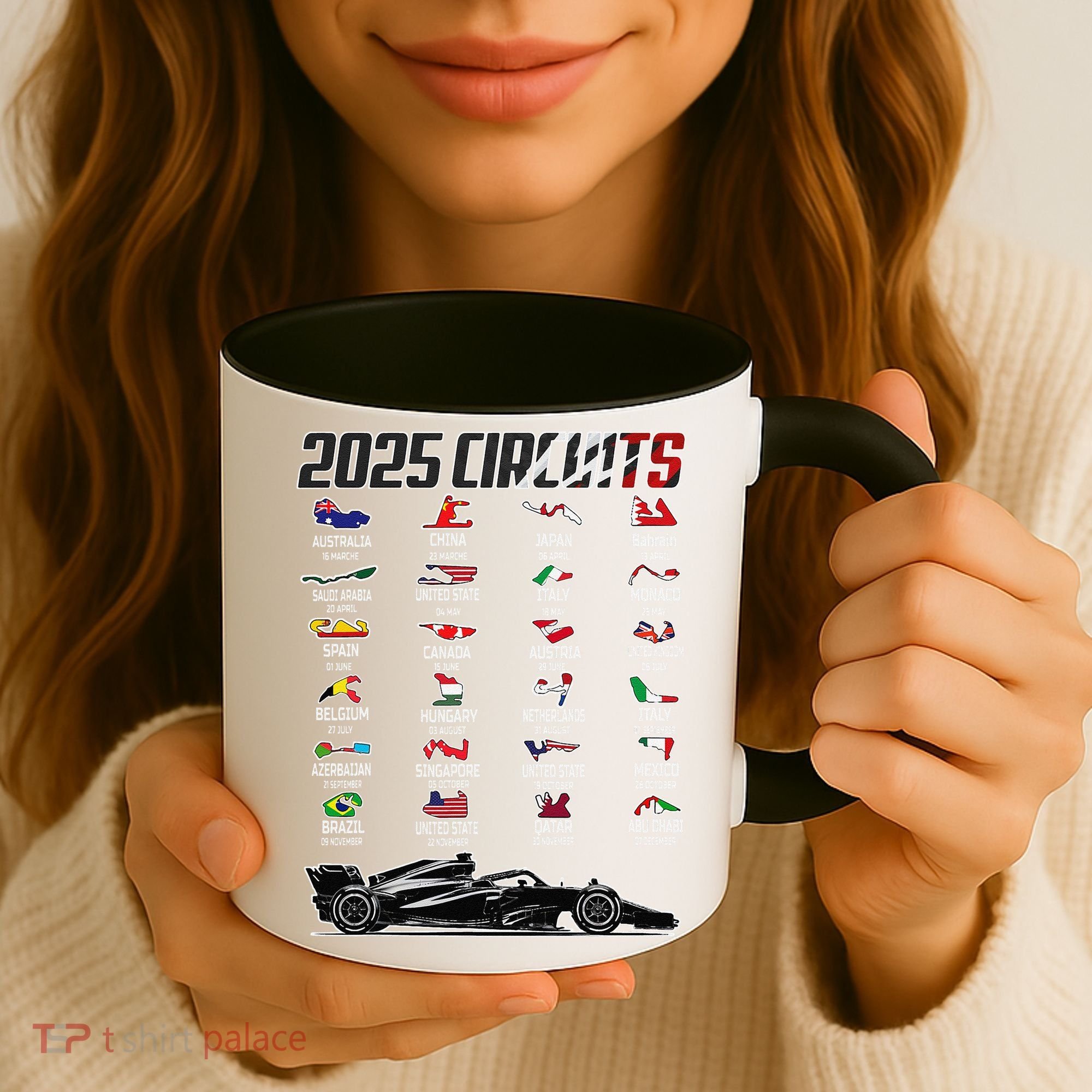 Formula 2025 Circuits Formula 2025 Schedule Race Car Formula Coffee Mug