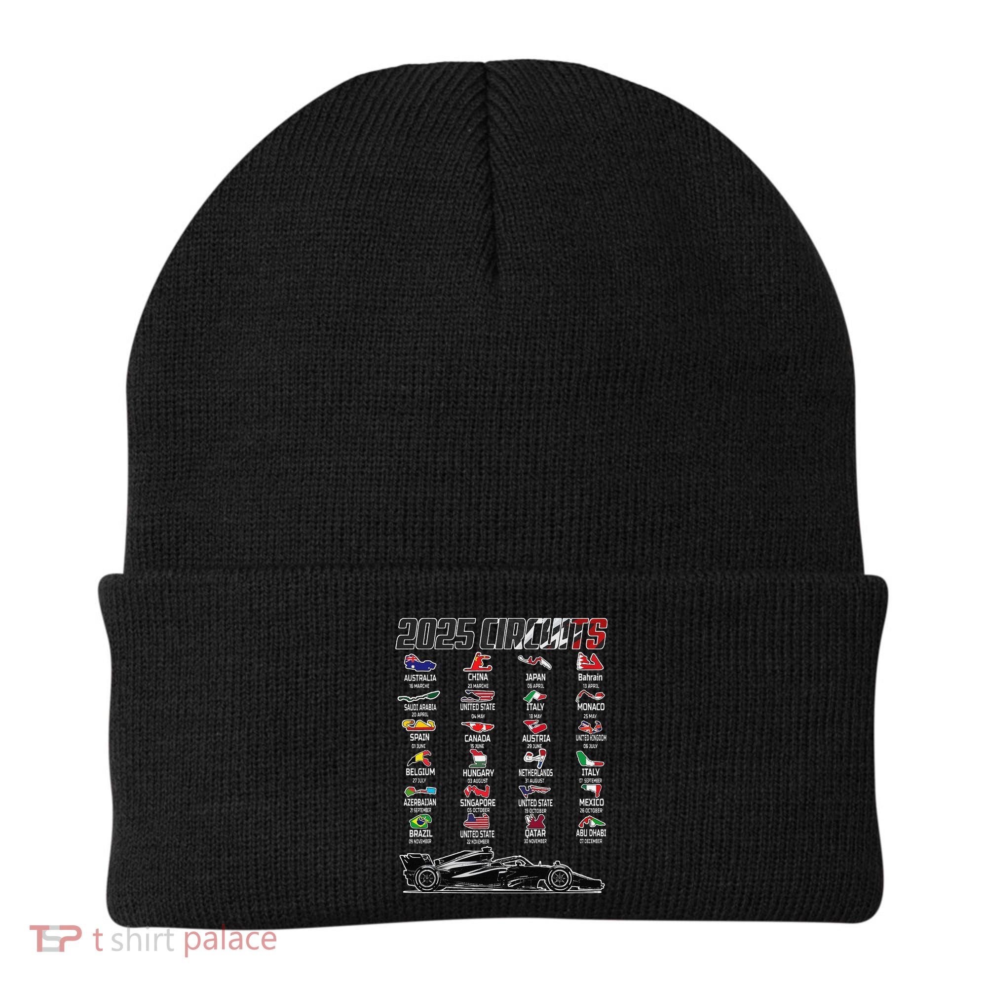 Formula 2025 Circuits Formula 2025 Schedule Race Car Formula Beanie