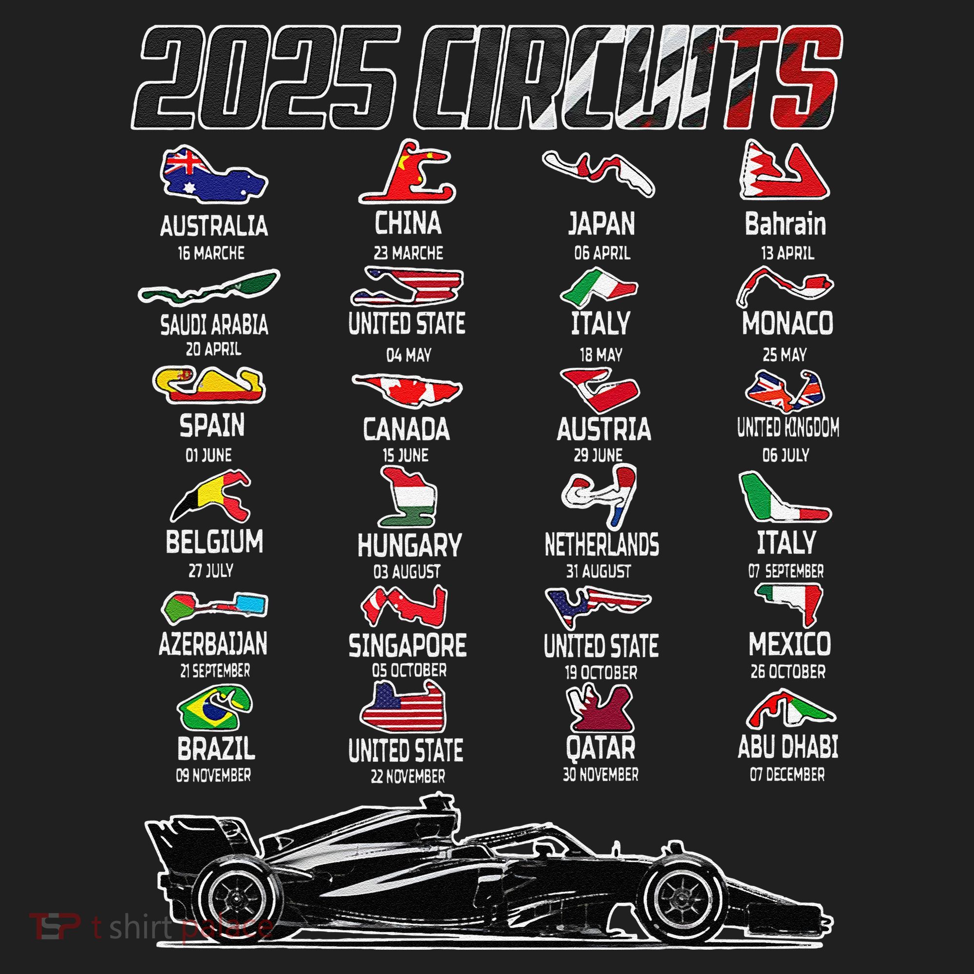 Formula 2025 Circuits Formula 2025 Schedule Race Car Formula Beanie