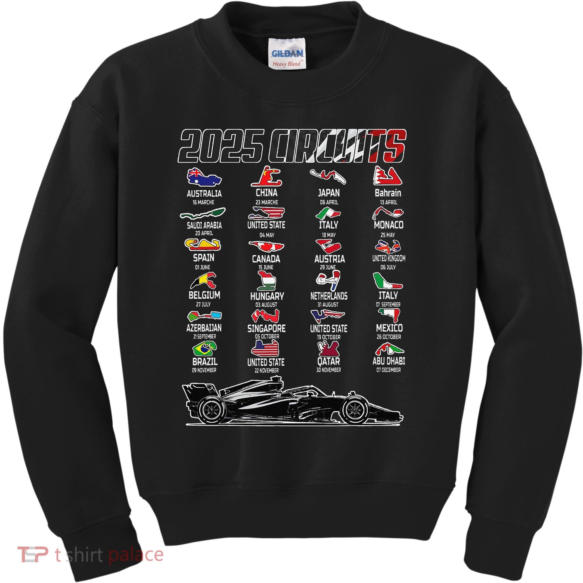 Formula 2025 Circuits Formula 2025 Schedule Race Car Formula Kids Sweatshirt