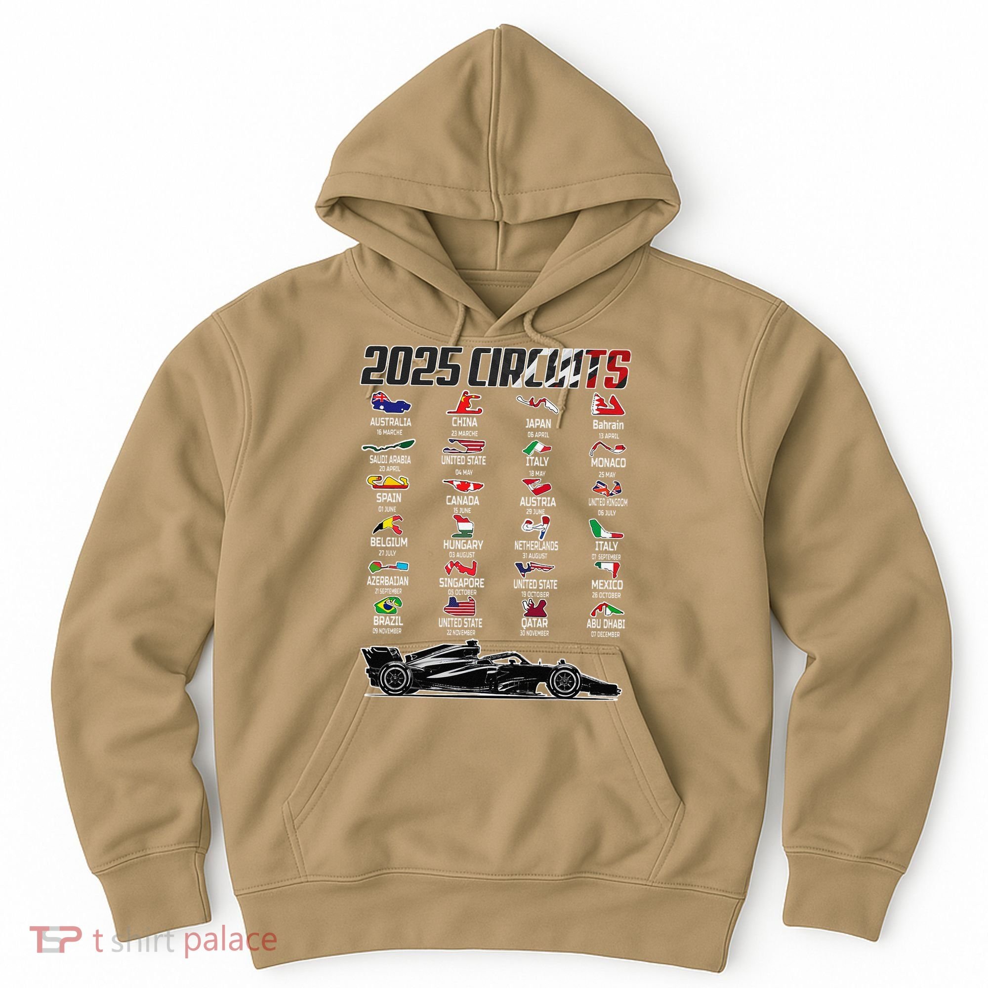 Formula 2025 Circuits Formula 2025 Schedule Race Car Formula Hoodie