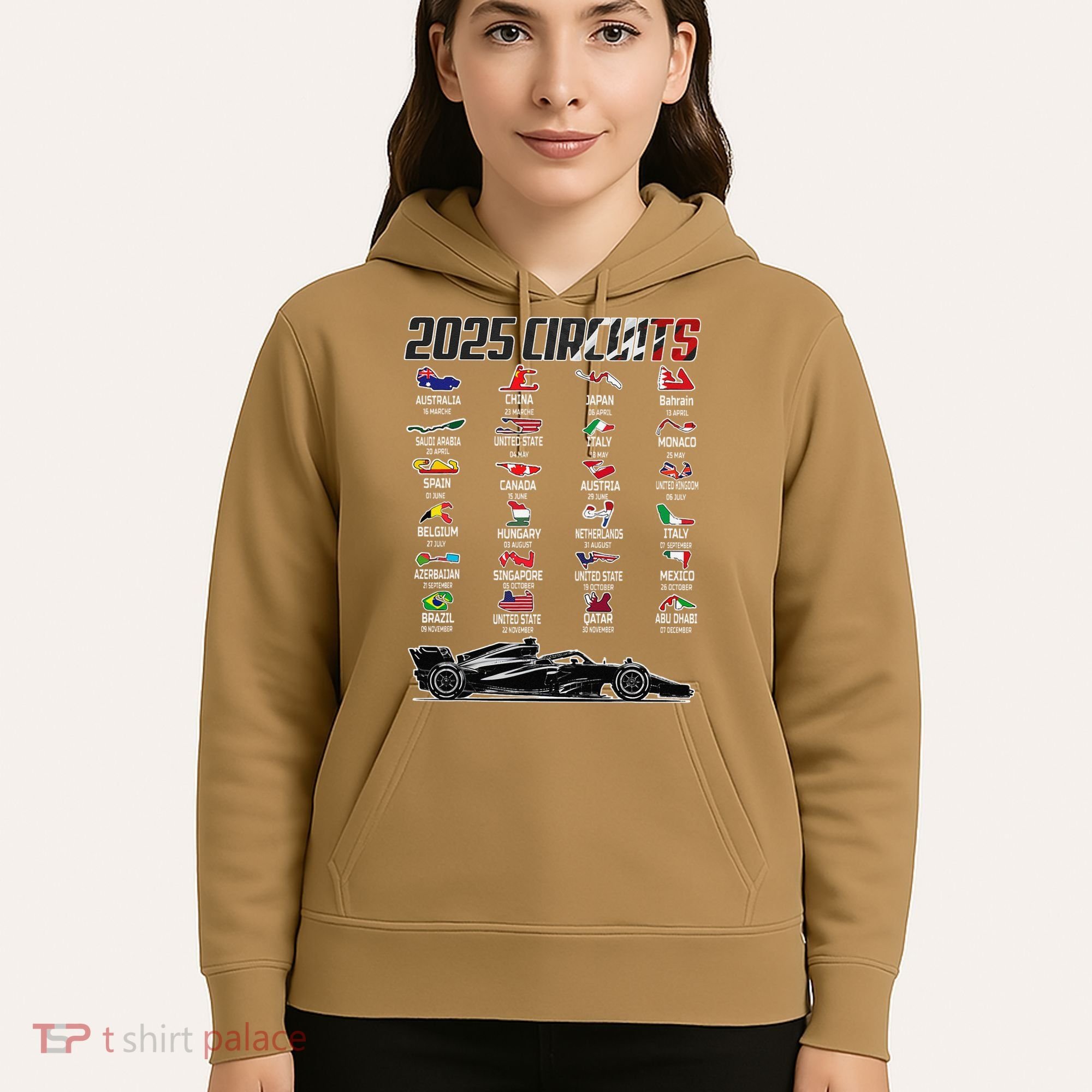 Formula 2025 Circuits Formula 2025 Schedule Race Car Formula Hoodie