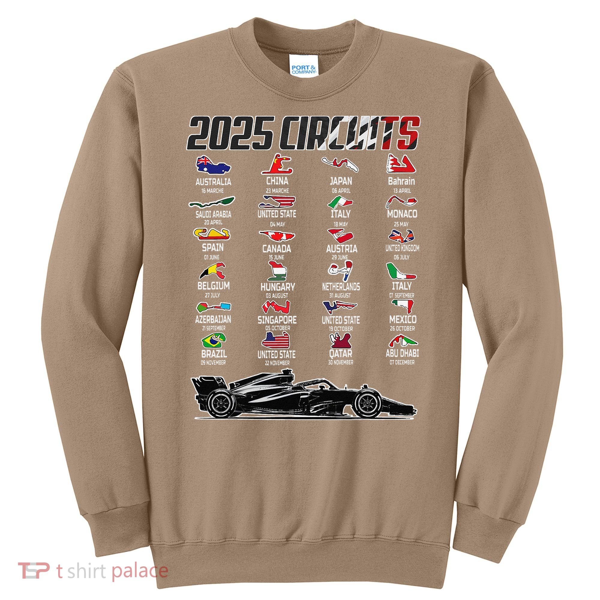 Formula 2025 Circuits Formula 2025 Schedule Race Car Formula Sweatshirt