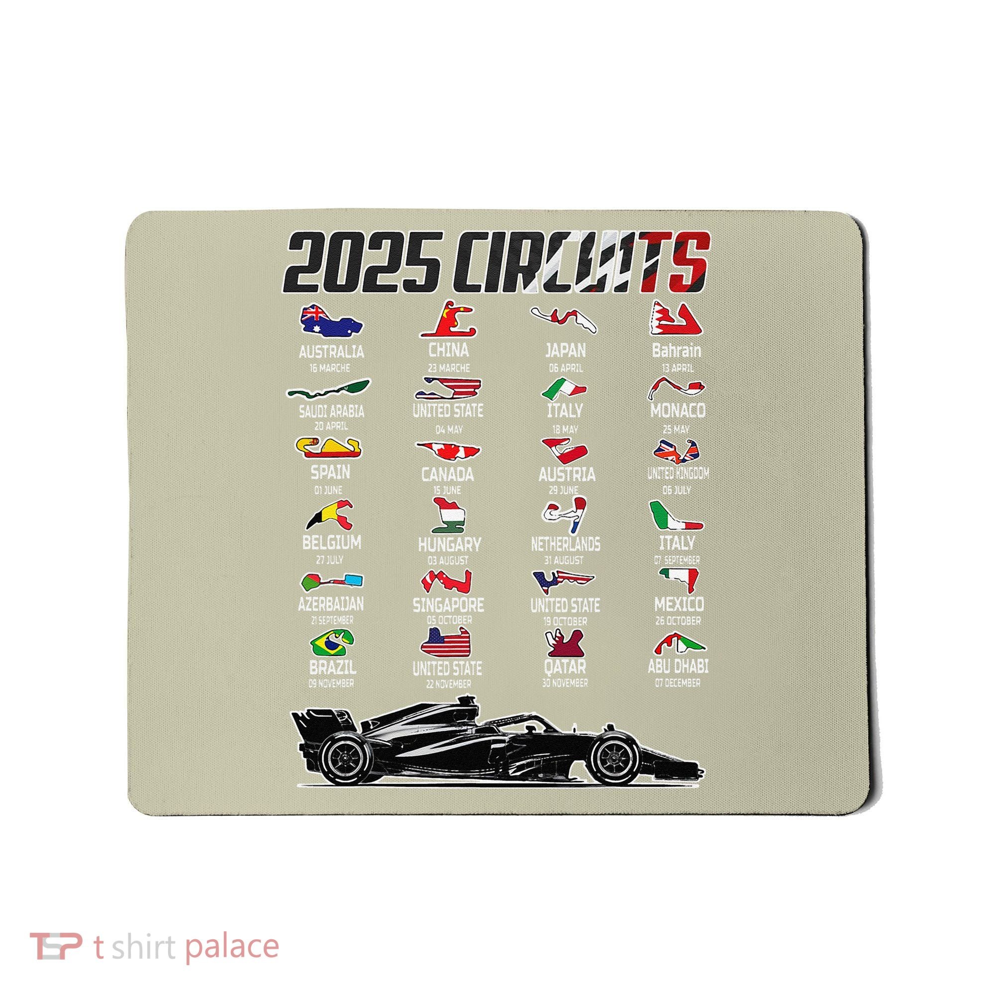 Formula 2025 Circuits Formula 2025 Schedule Race Car Formula Mousepad