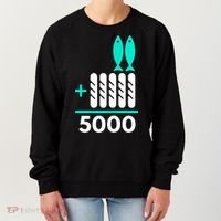 Funny 2 Fish +5 Loaves = 5000/5 Loaves And 2 Fish Gift Women's Sweatshirt thumb 0