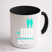 Funny 2 Fish +5 Loaves = 5000/5 Loaves And 2 Fish Gift Coffee Mug thumb 1