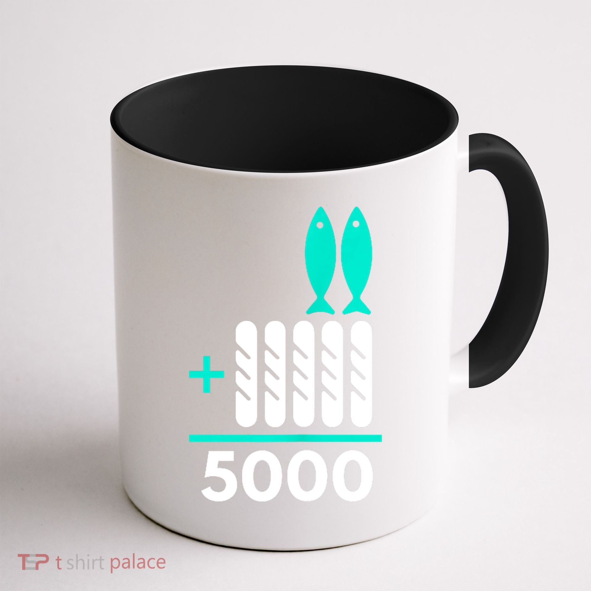 Funny 2 Fish +5 Loaves = 5000/5 Loaves And 2 Fish Gift Coffee Mug