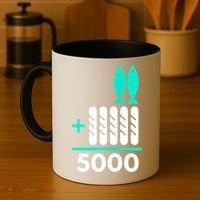 Funny 2 Fish +5 Loaves = 5000/5 Loaves And 2 Fish Gift Coffee Mug thumb 4