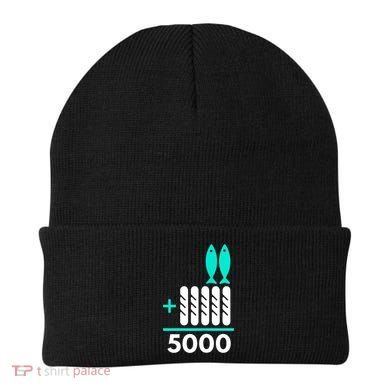 Funny 2 Fish +5 Loaves = 5000/5 Loaves And 2 Fish Gift Beanie