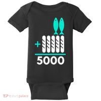 Funny 2 Fish +5 Loaves = 5000/5 Loaves And 2 Fish Gift Baby Bodysuit thumb 0