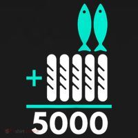 Funny 2 Fish +5 Loaves = 5000/5 Loaves And 2 Fish Gift Baby Bodysuit thumb 2