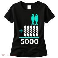 Funny 2 Fish +5 Loaves = 5000/5 Loaves And 2 Fish Gift Women's T-Shirt thumb 0
