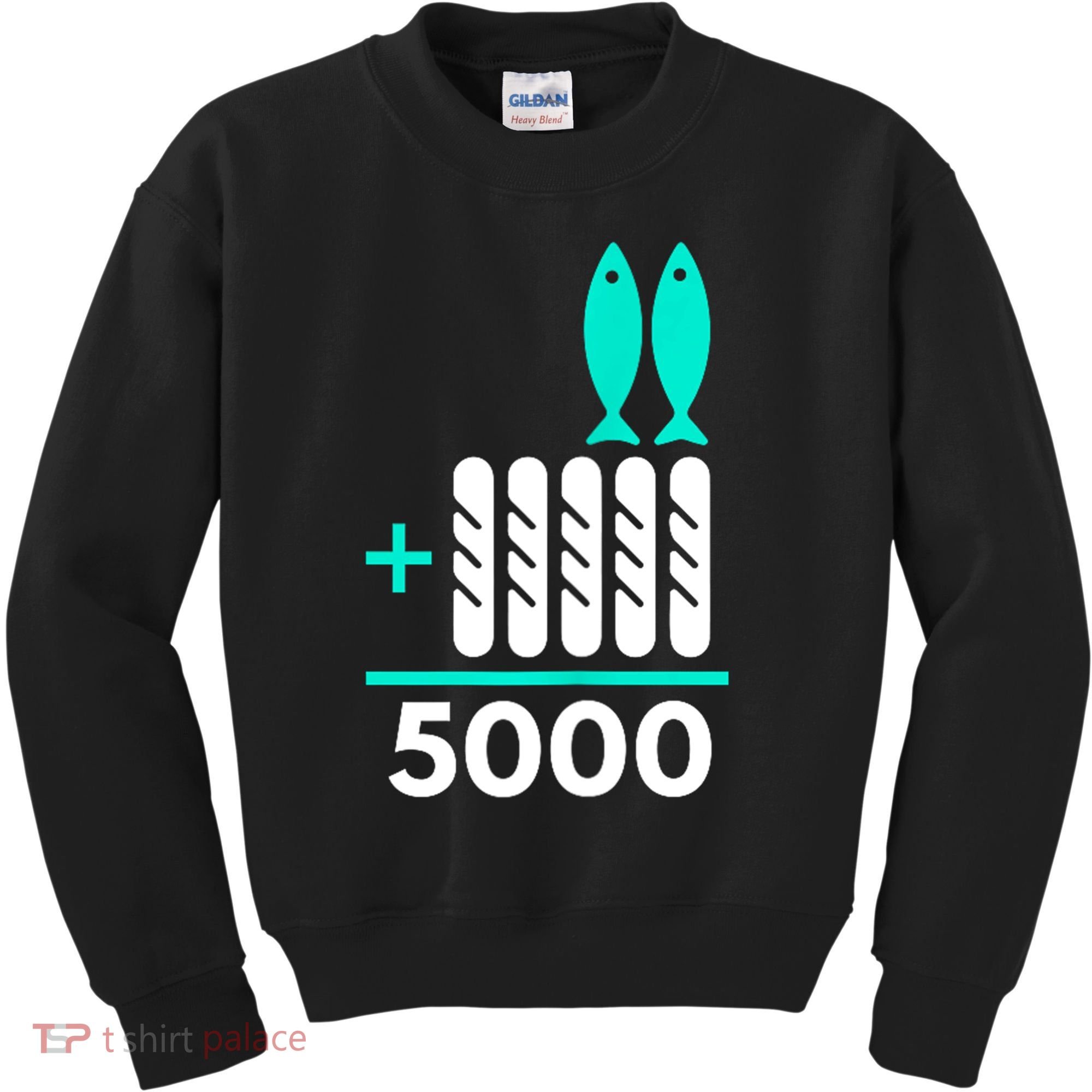 Funny 2 Fish +5 Loaves = 5000/5 Loaves And 2 Fish Gift Kids Sweatshirt