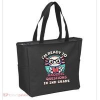 Funny 2nd Grade IM Ready To Axolotl Questions In 2nd Grade Tote Bag thumb 2