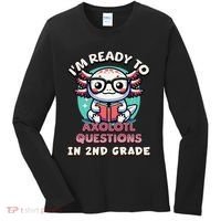 Funny 2nd Grade IM Ready To Axolotl Questions In 2nd Grade Gift Women's Long Sleeve Shirt thumb 0