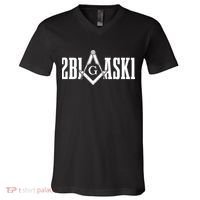 Freemason 2B1ASK1 Mason Masonic Square & Compass V-Neck T-Shirt thumb 0