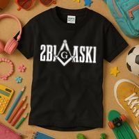 Freemason 2B1ASK1 Mason Masonic Square & Compass Kids T-Shirt thumb 3