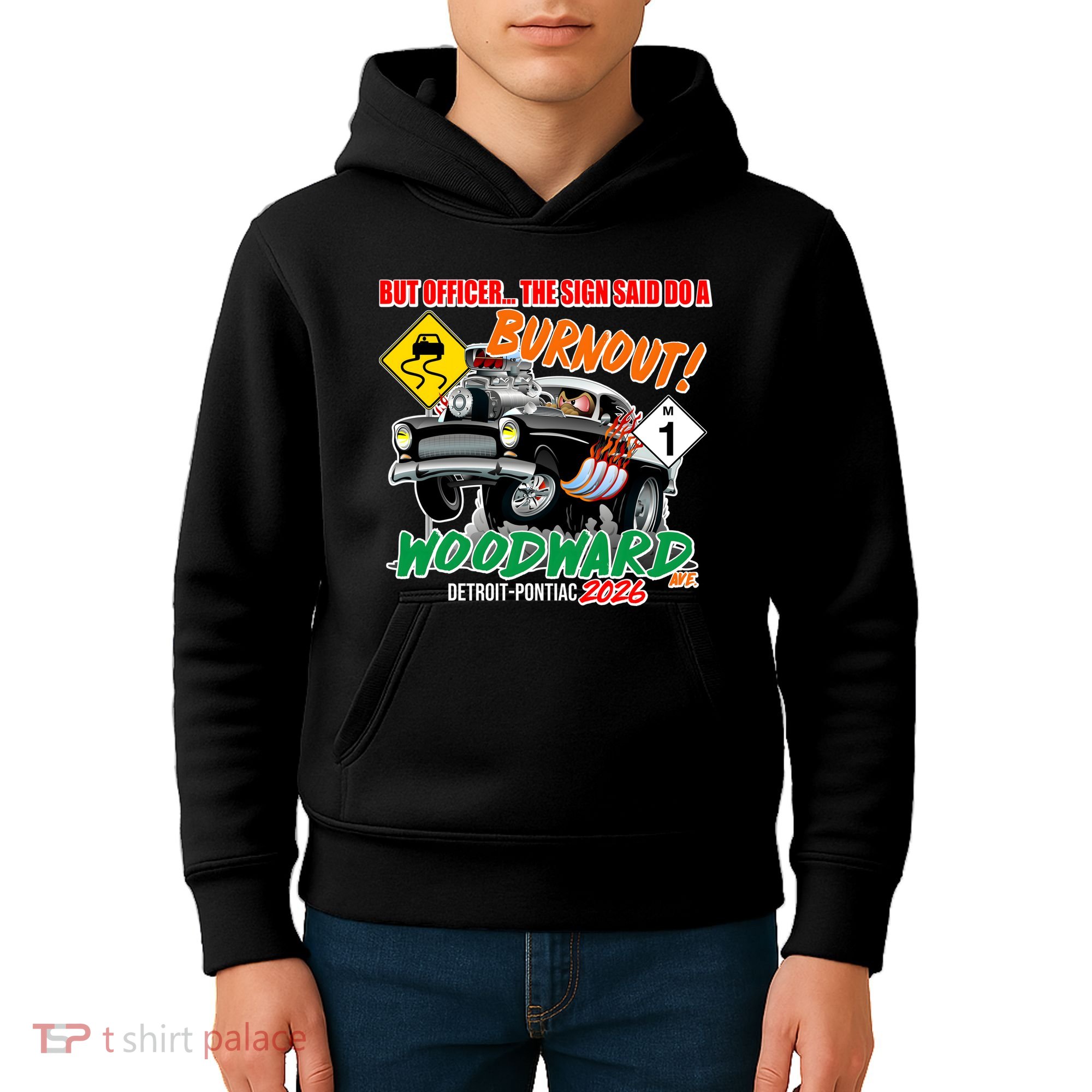 Funny 2026 M1 Woodward AVE But Officer Kids Hoodie