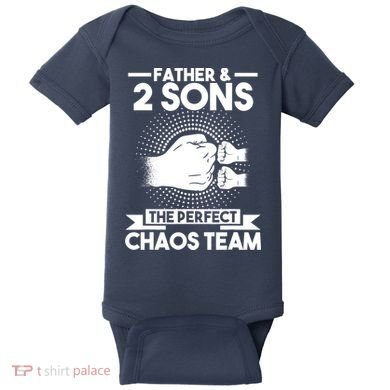 Father & 2 Sons The perfect chaos team Father Baby Bodysuit