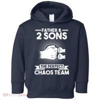 Father & 2 Sons The perfect chaos team Father Toddler Hoodie thumb 0
