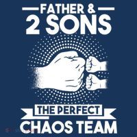 Father & 2 Sons The perfect chaos team Father Toddler Hoodie thumb 2