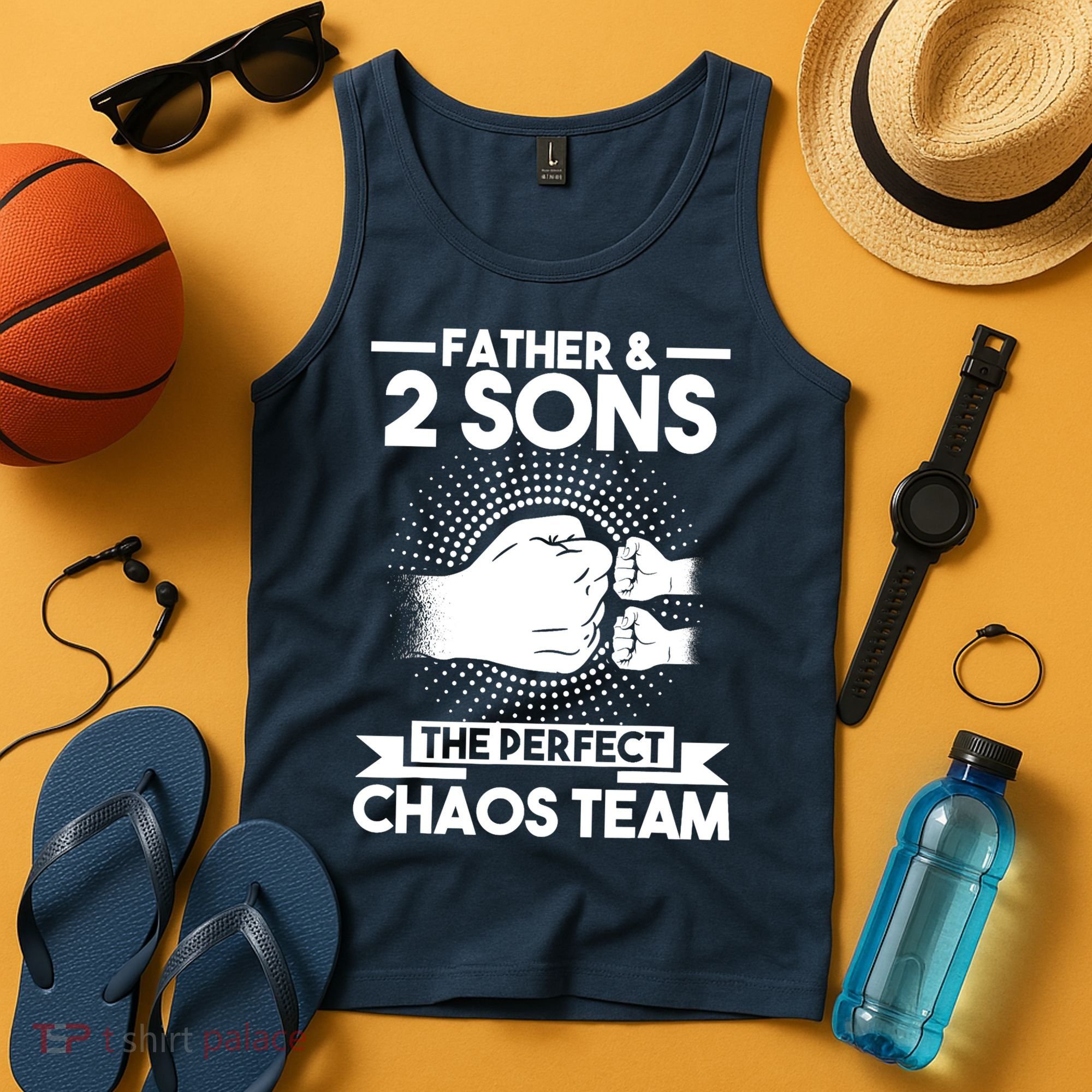 Father & 2 Sons The perfect chaos team Father Tank Top