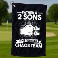 Father & 2 Sons The perfect chaos team Father Golf Towel thumb 1
