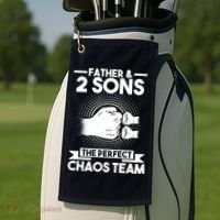 Father & 2 Sons The perfect chaos team Father Golf Towel thumb 2