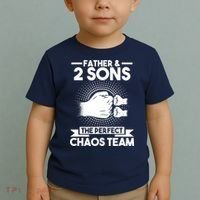 Father & 2 Sons The perfect chaos team Father Toddler T-Shirt thumb 2