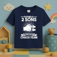 Father & 2 Sons The perfect chaos team Father Toddler T-Shirt thumb 3