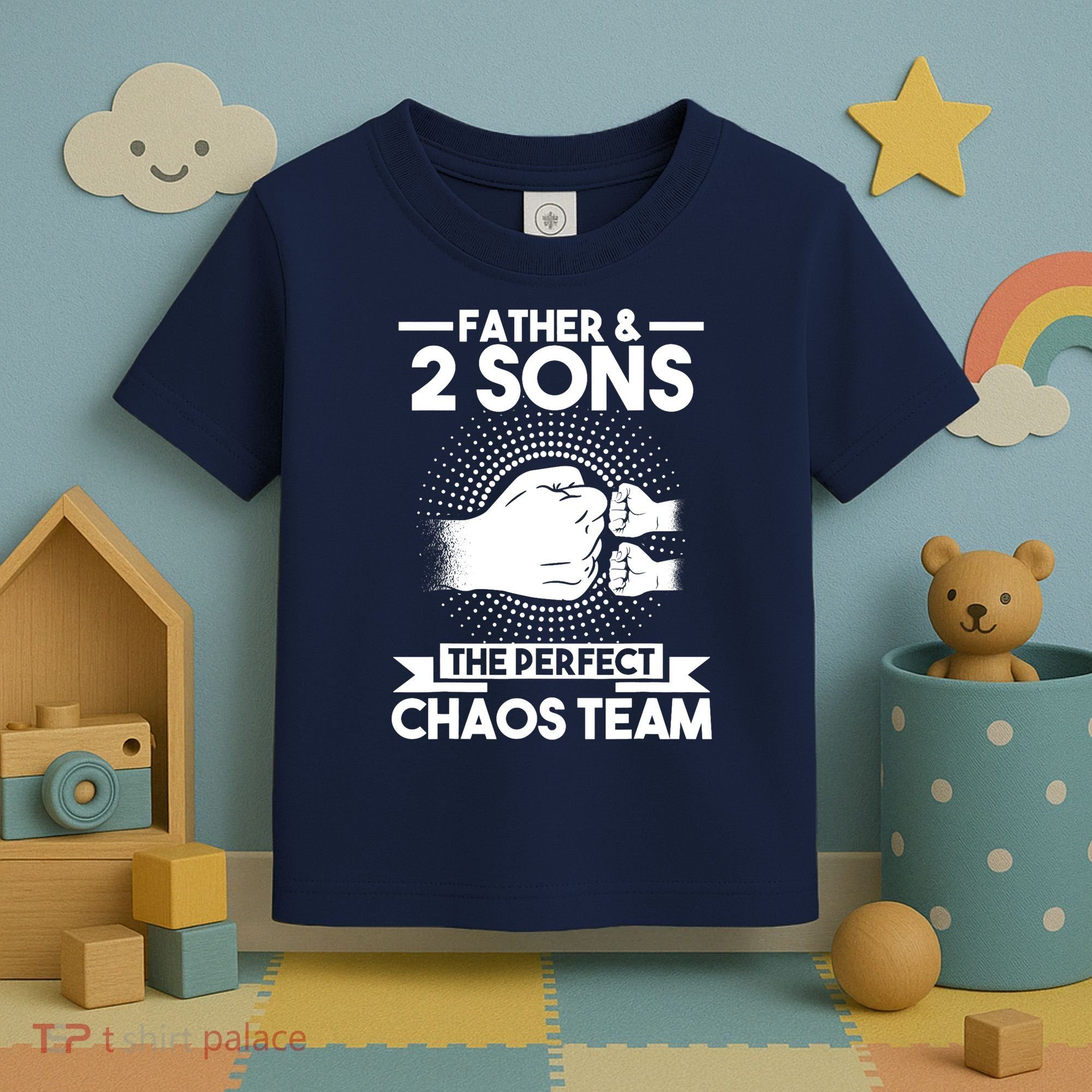 Father & 2 Sons The perfect chaos team Father Toddler T-Shirt