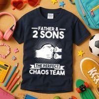 Father & 2 Sons The perfect chaos team Father Kids T-Shirt thumb 3