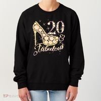 Fabulous & 20 Sparkly Heel 20th Birthday Women's Sweatshirt thumb 0