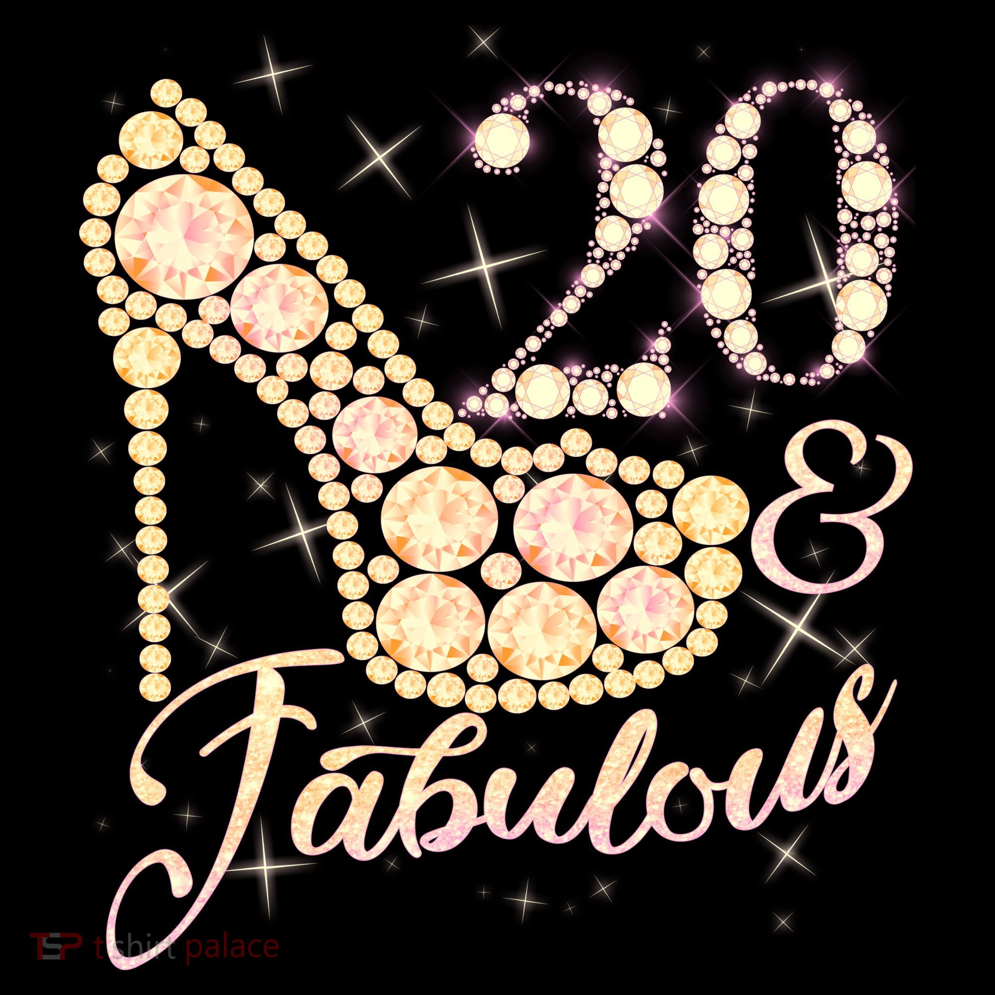 Fabulous & 20 Sparkly Heel 20th Birthday USA-Made Doggie Bandana