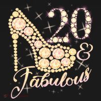 Fabulous & 20 Sparkly Heel 20th Birthday Apron thumb 3