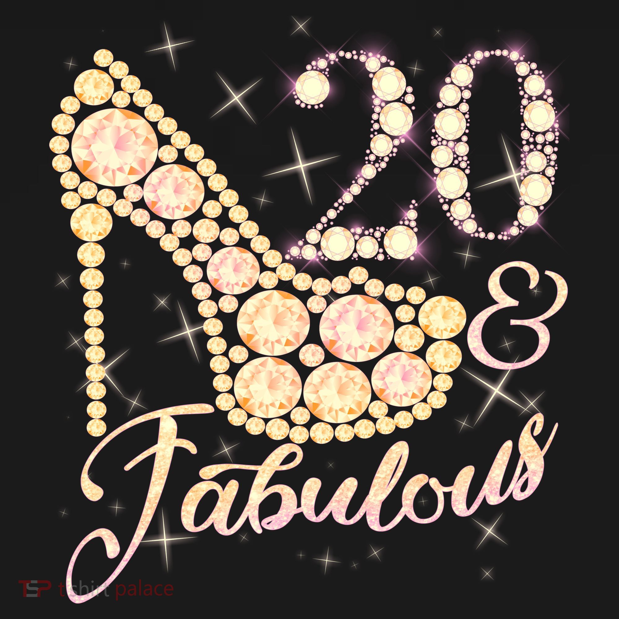 Fabulous & 20 Sparkly Heel 20th Birthday Apron
