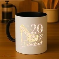 Fabulous & 20 Sparkly Heel 20th Birthday Coffee Mug thumb 4