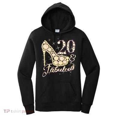 Fabulous & 20 Sparkly Heel 20th Birthday Women's Hoodie