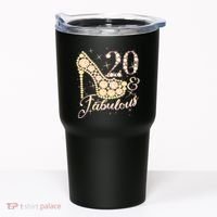 Fabulous & 20 Sparkly Heel 20th Birthday Tumbler thumb 0