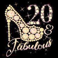Fabulous & 20 Sparkly Heel 20th Birthday Ornament thumb 1