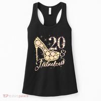 Fabulous & 20 Sparkly Heel 20th Birthday Women's Tank Top thumb 0