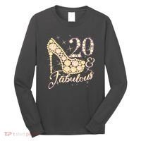 Fabulous & 20 Sparkly Heel 20th Birthday Long Sleeve Shirt thumb 0