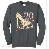 Fabulous & 20 Sparkly Heel 20th Birthday Sweatshirt thumb 0