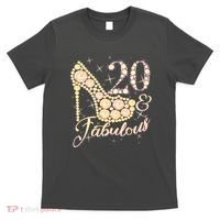 Fabulous & 20 Sparkly Heel 20th Birthday T-Shirt thumb 0