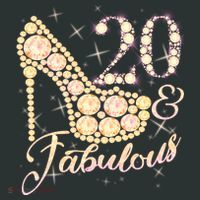 Fabulous & 20 Sparkly Heel 20th Birthday Coaster thumb 2