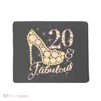 Fabulous & 20 Sparkly Heel 20th Birthday Mousepad thumb 0