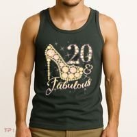 Fabulous & 20 Sparkly Heel 20th Birthday Tank Top thumb 3